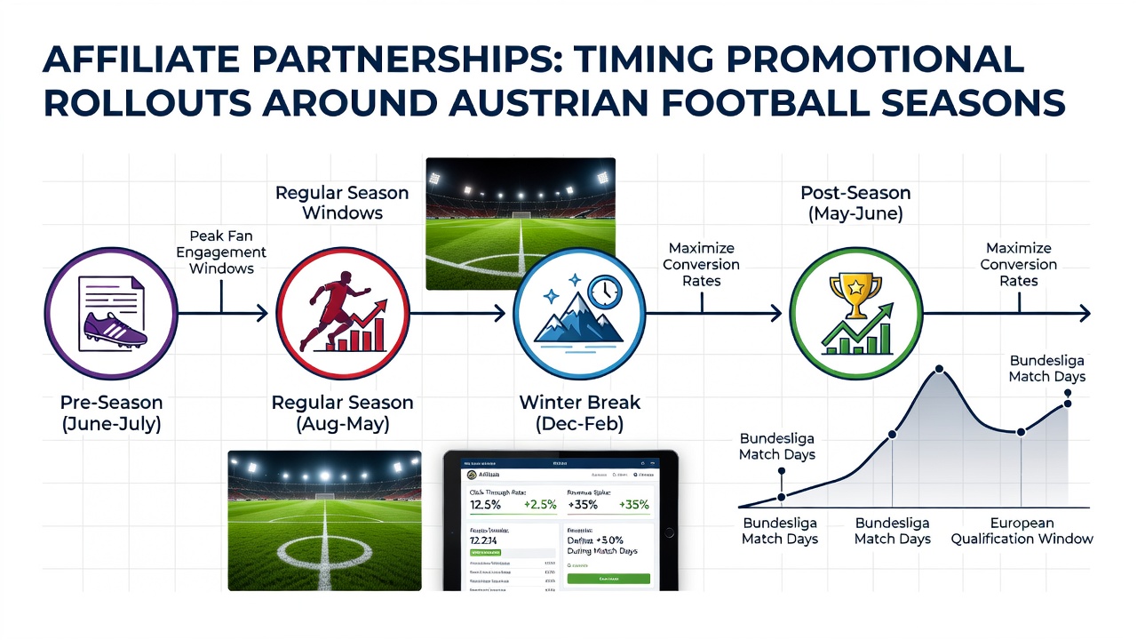 Affiliate marketing dashboard showing scheduled promotions aligned with football calendar